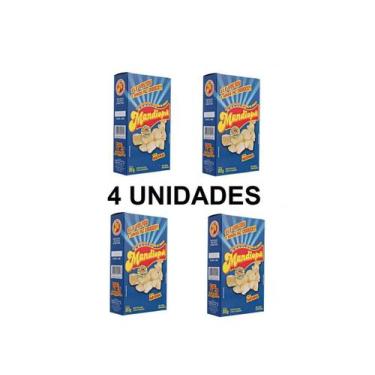 Imagem de Mandiopã kit c/4 Sabor Natural 80 Gramas cada Mandiopan o Legitimo