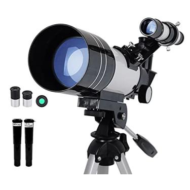 Imagem de Telescópio astronômico, distância focal da lente objetiva 300, abertura 70, ampliação máxima de 150 vezes, equipado com uma mira localizadora e um tripé (2)