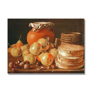 Imagem de NHLDZYH Arte em tela vintage de frutas mortas, pintura clássica de cozinha country, decoração de parede de casa de fazenda quente para sala de jantar e cozinha. B54. 40 x 56 cm-15,7 x 20,1 pol