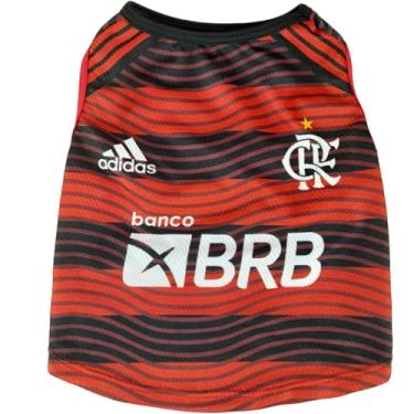 Imagem de Roupa Pet Cachorro Gato Time de Futebol Estampa FLA001 (XG, Personalizada)