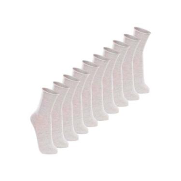 Imagem de Kit com 10 Pares de Meias sem Punho Casual Lupo 1275-011 Colorido, Cin
