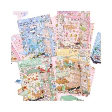 Imagem de Adesivo De Paisagem 3D Kawaii Para Refrigerador, Cena De Cabana DIY, P