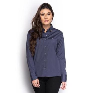 Imagem de Camisa Feminina Social Manga Longa Poliamida Lisa-Feminino
