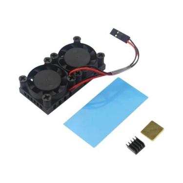 Imagem de Cooler De CPU E RAM Com Ventilador Duplo Para Raspberry Pi 4 Modelo B 