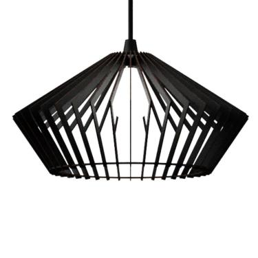 Imagem de Luminária Teto Tipo Pendente Dejavu Mdf Completa - Preta