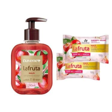 Imagem de Kit 2 Sabonetes La Fruta Maçã + 1 Sabonete Líquido Maçã - Davene