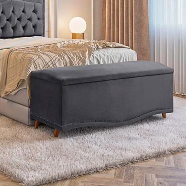 Imagem de Calçadeira Sapateira Baú Holanda 160cm de Largura Veludo Shop das Cabe