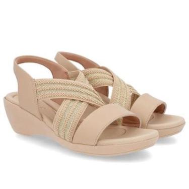 Imagem de Sandália Plataforma Usaflex Feminina Conforto em Couro-Feminino