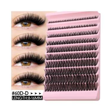 Imagem de Cílios Postiços Naturais Em Tufos 8-16mm, Bandeja Mista De Cílios Indi