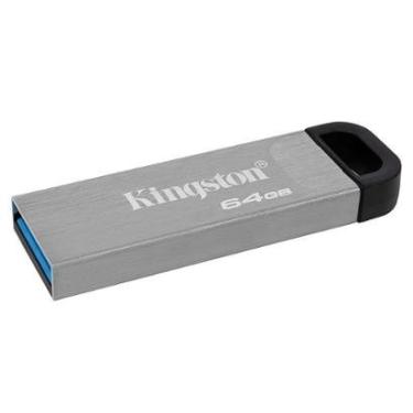Imagem de Pen Drive 64GB Kingston DataTraveler Kyson, USB 3.2 Gen 1, Leitura de 200MB/s, Metal - DTKN/64GB-Unissex