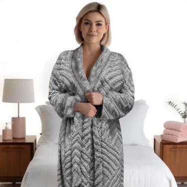 Imagem de Roupão adulto premium  tamanho g - MAYRA ENXOVAIS, Cinza