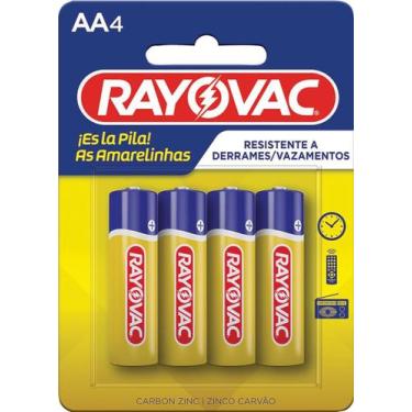 Imagem de Pilha Pequena com 4 Unidades Amarelinha 10842 Rayovac