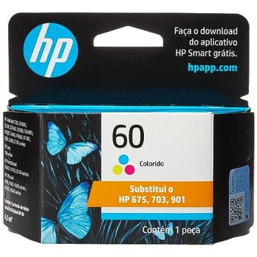 Imagem de Cartucho HP 60 Colorido Original (CC643WB) Para Impressora HP Deskjet F4224, F4480, F4580, D1660, D110a, HP C4780, ENVY D410a