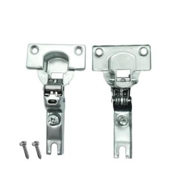 Imagem de Kit c/ 10 Dobradiças Curva Armário Cozinha de Aço Itatiaia 26mm - Plas