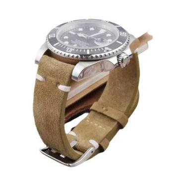 Imagem de Pulseira De Relógio Vintage Em Couro Genuíno Com Liberação Rápida E Co