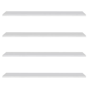 Imagem de Prateleira Flutuante Para Sala Kit 4 Suporte Invisível 91cm Yara Branco - Lumil