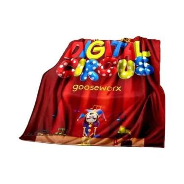 Imagem de Cobertor Digital Circus Cartoon De Flanela Quente E Confortável Para S