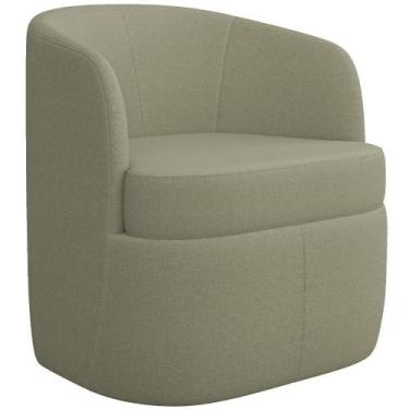 Imagem de Poltrona Decorativa Giratória Para Sala De Estar Siena K01 Bouclê Verd