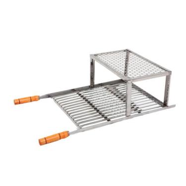 Imagem de Grelha P/ Churrasco Argentina Inox Com Descanso - acinox, 40x50