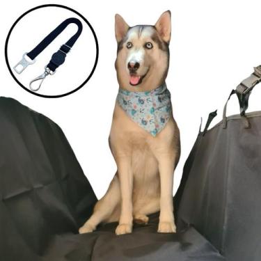 Imagem de Capa Pet para Banco e Cinto de Segurança de Carro para Cachorro Imperm