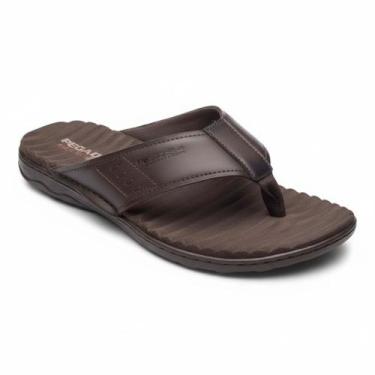 Imagem de Chinelo Pegada Couro Cravo Masculino Ultraleve -, Cravo, 40