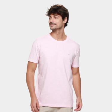 Imagem de Camiseta Calvin Klein Casual Masculina, Rosa claro, M