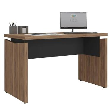 Imagem de Mesa Para Escritório Home Office 125cm Corp A06 Nogal-preto - Mpozenato