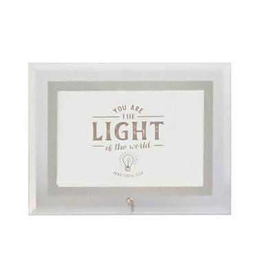 Imagem de Porta Retrato De Vidro Horizontal Filete Espelhado 15X20 Cm