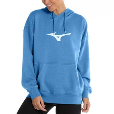 Imagem de Moletom Canguru Feminino Mizuno Big Logo, Azul, G
