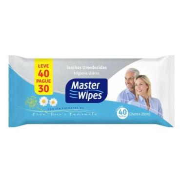 Imagem de Toalhas Umedecidas Adulto Master Wipes com 40 unidades