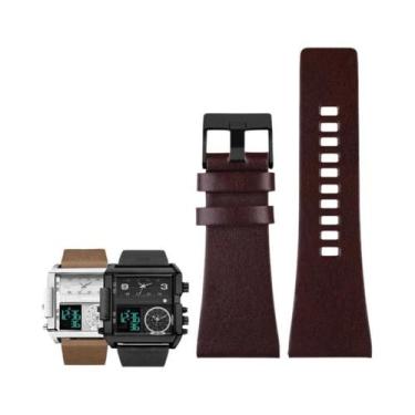 Imagem de Pulseira De Relógio Masculina Em Couro Genuíno Para Diesel DZ7406 DZ74