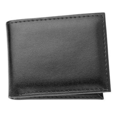 Imagem de Carteira Masculina Slim Compacta Lisa Cabe RG CNH Cédulas Com Plástico Interno Compartimento Cartões-Masculino