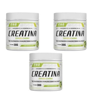 Imagem de Kit 3 Creatina em Pó Zero Carbo 3x300g Sabor LimãoFNB Sports Nutrition-Unissex
