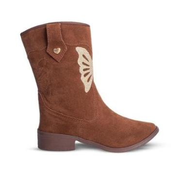 Imagem de Bota Infantil Menina Kidy Montaria Caramelo Borboleta Inverno-Feminino