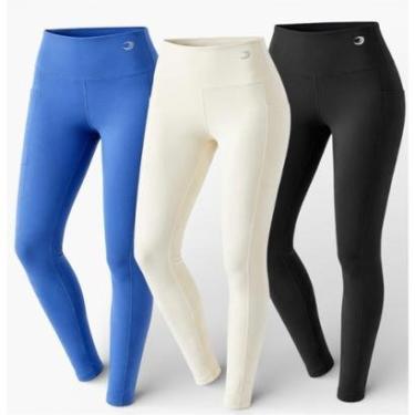 Imagem de Calça Legging Feminina de Treino Poliamida Yoga Pilates Corrida Beach Tennis Academia-Feminino