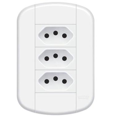 Imagem de Conjunto de 3 Tomadas 2p+t 20a-250 Volts Blanc Mais 11239224 Fame Conj