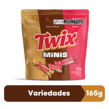 Imagem de Chocolate Bombom Variedades Minis Twix 165g Pacote Mix Sabores