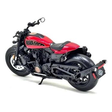 Imagem de Miniatura Harley Davidson Sporter S 2024 Maisto 1/12 Cor:vermelha, Ver