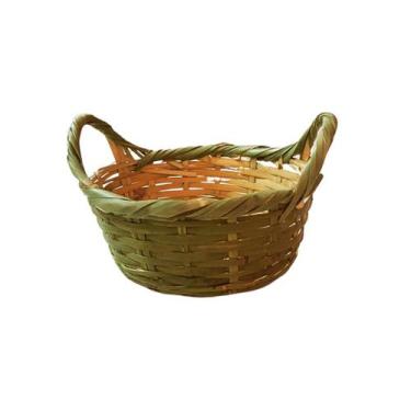 Imagem de Cesto Alegria Artesanal de Bambu - 30cm com Alça - NC Caieiras