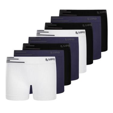 Imagem de Kit 8 cueca boxer infantil box microfibra sem costura lupo, Sortido, G