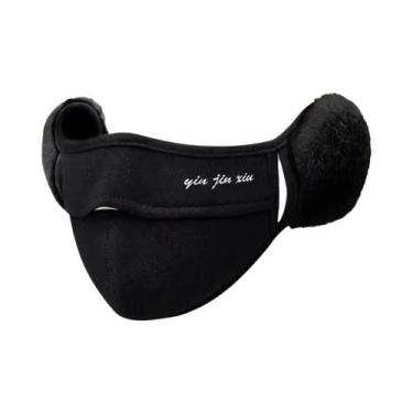 Imagem de Máscara De Ciclismo Com Protetor De Orelha Em Fleece, À Prova De Vento