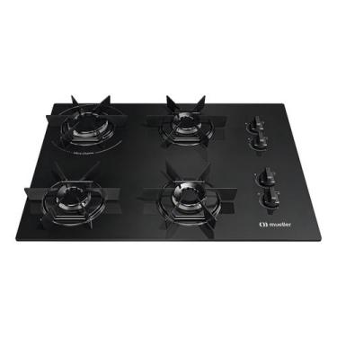 Imagem de Cooktop 4 Bocas Mueller Mcg4bb Mesa De Vidro Ultra Chama Super Automát