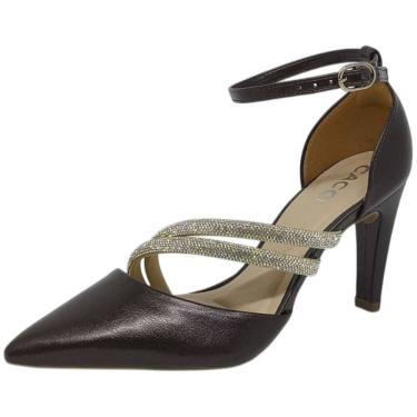 Imagem de Sapato Feminino Scarpin Salto Fino Strass Elegante Cacci