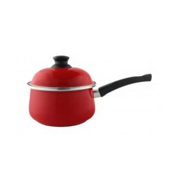 Imagem de Panela Bojuda Esmaltada Gás e Indução e Lenha 1.250ml Vermelho - Ewel