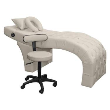 Imagem de Maca Extensão De Cílios e Sobrancelhas com Massagem + Cadeira Mocho ma