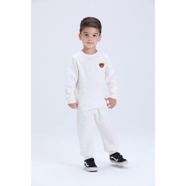 Imagem de Conjunto Infantil Unissex Moletom Felpado com Urso – Inverno-Masculino