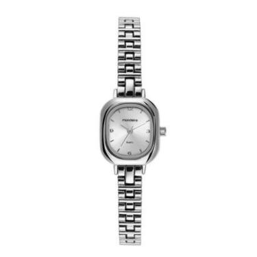 Imagem de Relogio Mondaine 99852l0mvnm2 Bracelete Retangular Pequeno Prateado Quadrado-Feminino