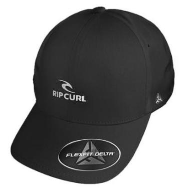 Imagem de Boné Rip Curl Vaporcool Delta Flexfit Preto - Secagem Rápida, Anti-suor e Ajuste Perfei...