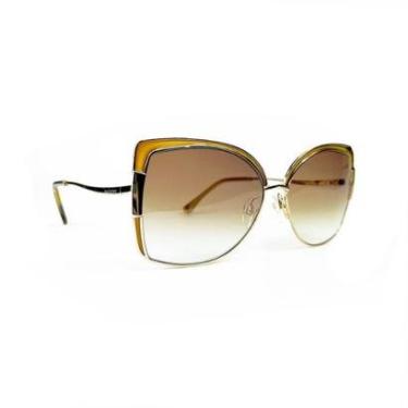 Imagem de Óculos Solar Ana Hickmann Ah30001 04b  Brilho Lente Marrom Degradê-Feminino