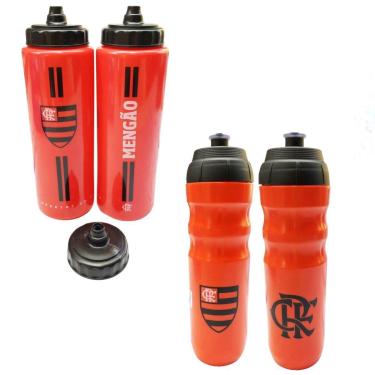 Imagem de Kit 1Un Squeeze 950ml Bico Inteligente + 1Un Garrafa Térmica Academi Esporte Time Flame...